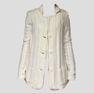 Angora Knit Sweater Cardigan